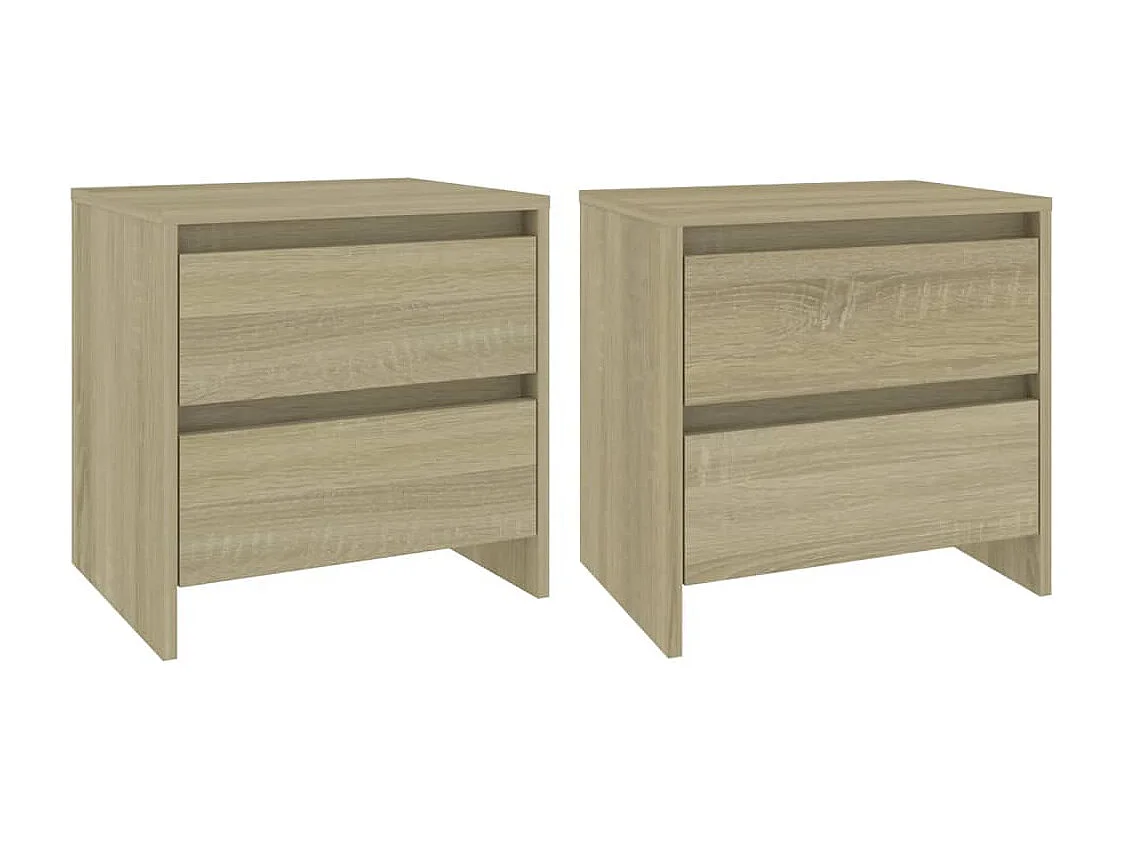 Tables de chevet 2 pcs chêne sonoma bois d'ingénierie