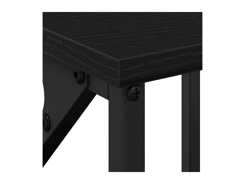 Table de chevet 2 pcs Chêne Noir 34x35,5x70 cm en bois d'ingénierie