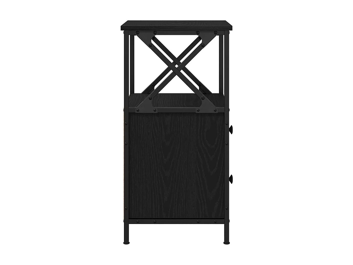 Table de chevet 2 pcs Chêne Noir 34x35,5x70 cm en bois d'ingénierie