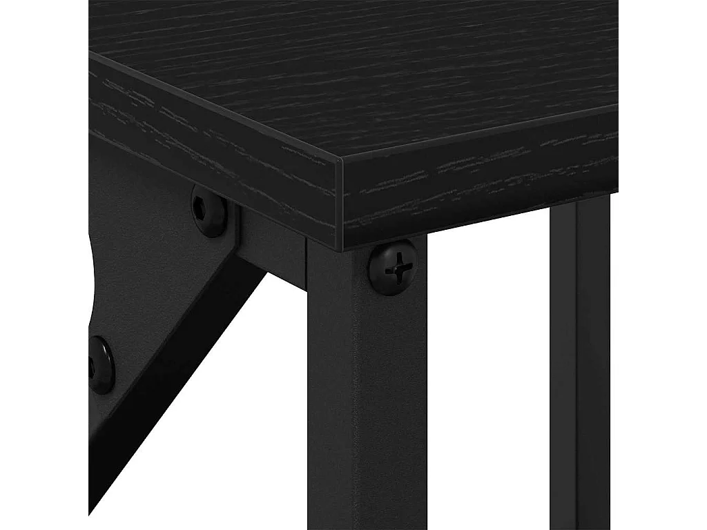 Mesita de noche 2 piezas Roble Negro 34x35,5x70 cm fabricada en madera de ingeniería