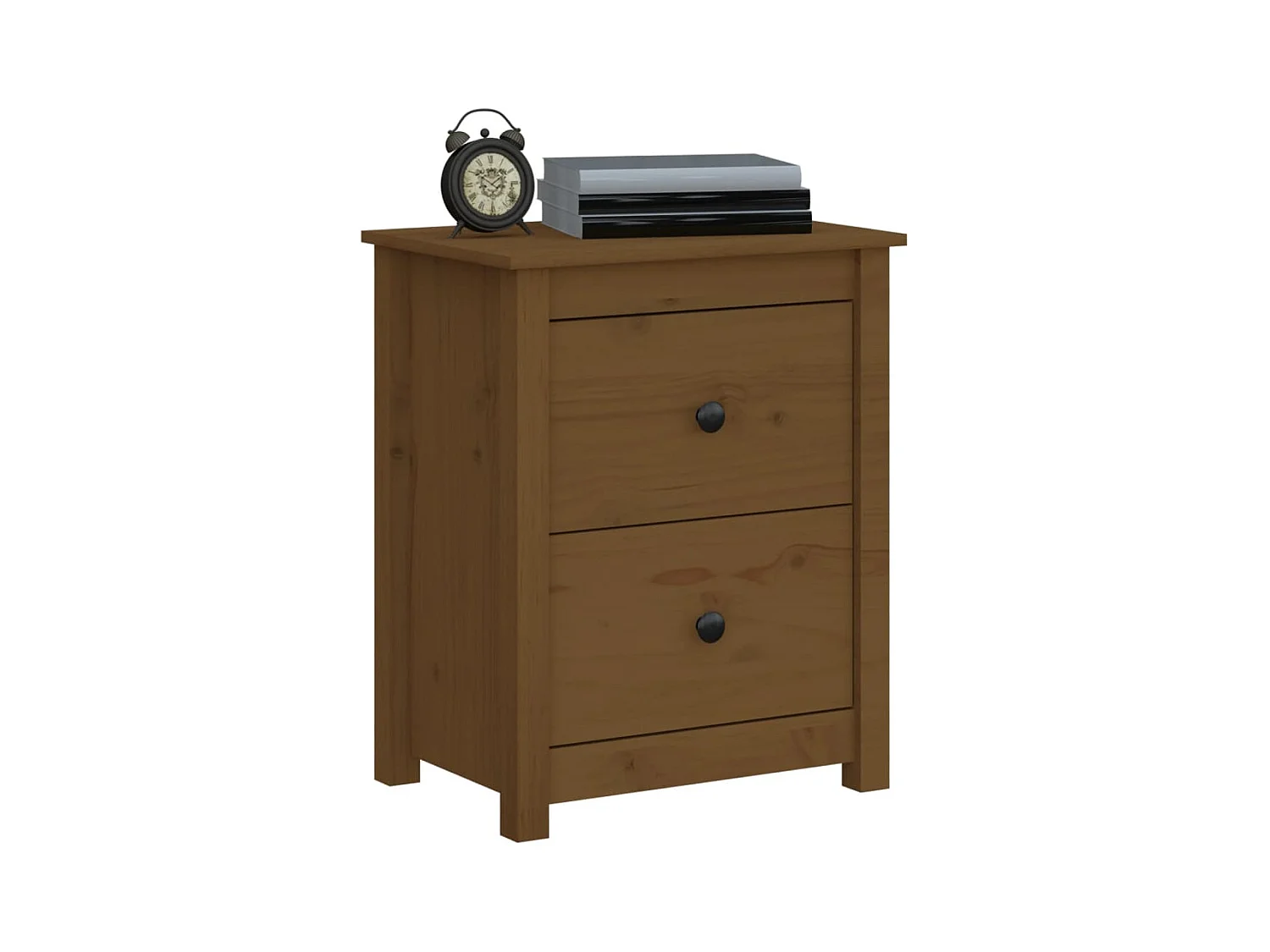 Tables de chevet 2pcs Marron miel 50x35x61,5 cm Bois pin massif