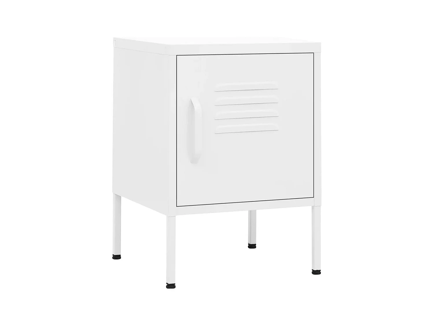 Tables de chevet 2 pcs Blanc 35x35x51 cm Acier