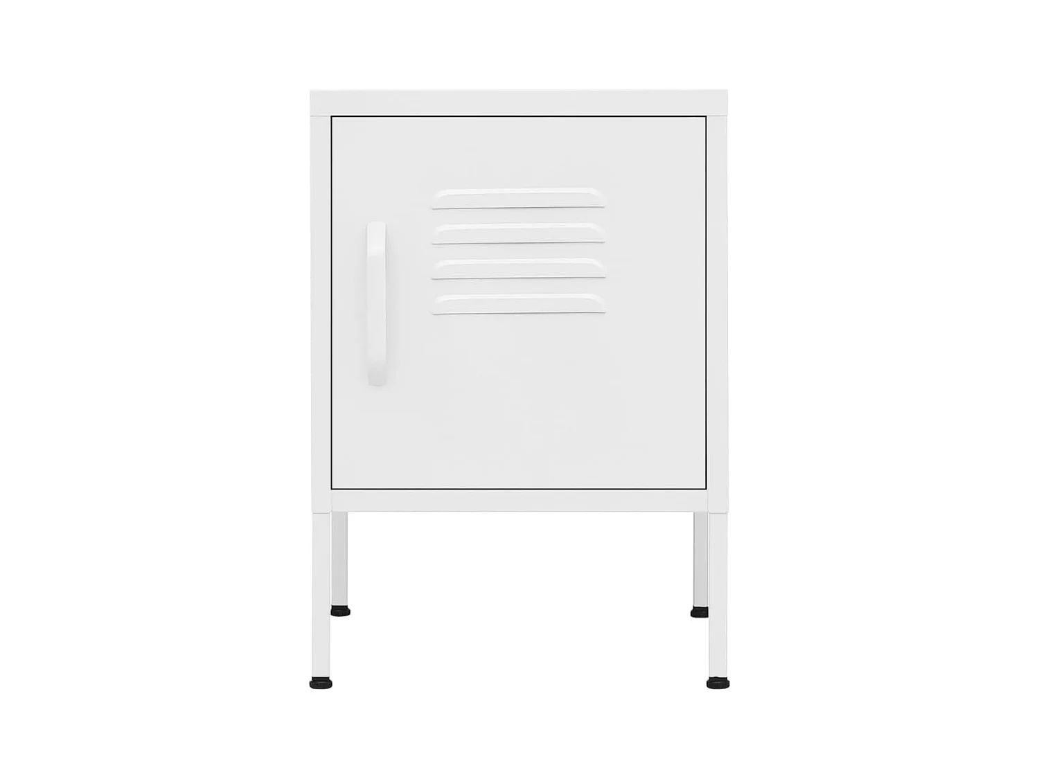 Tables de chevet 2 pcs Blanc 35x35x51 cm Acier