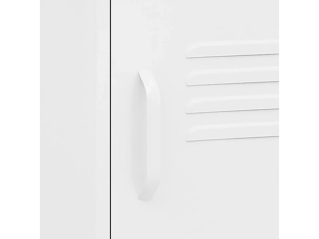 Tables de chevet 2 pcs Blanc 35x35x51 cm Acier