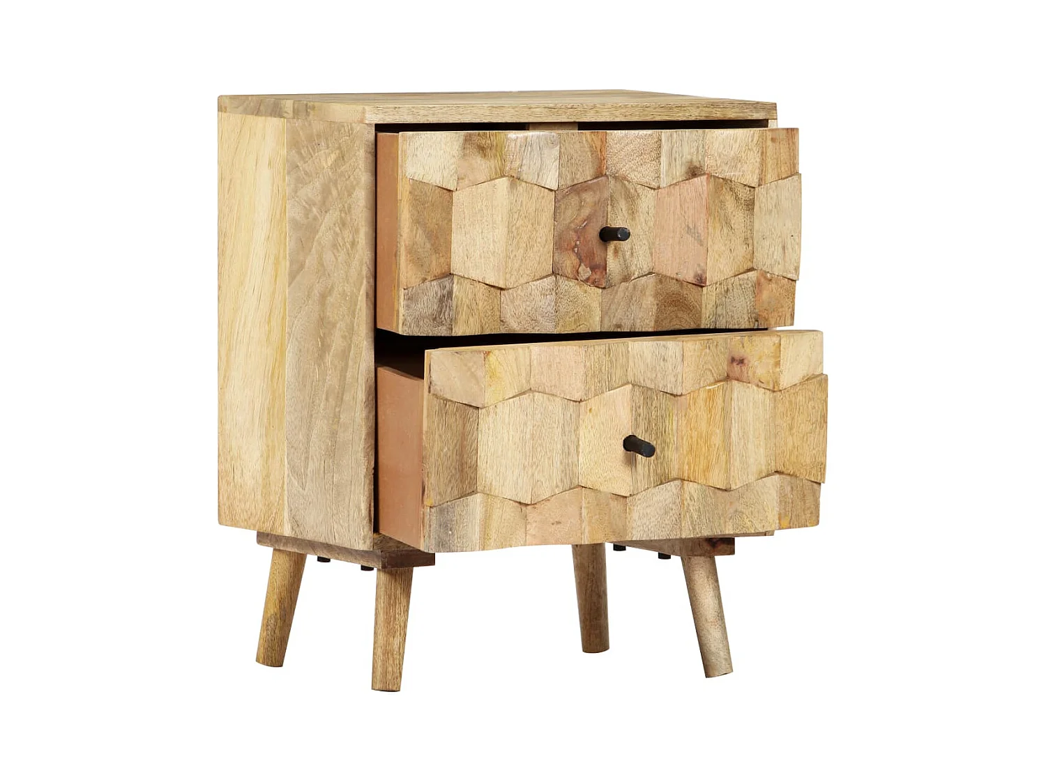 Mesita de noche 40x30x50 cm Madera maciza de mango