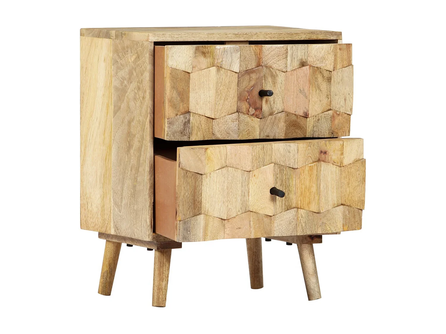 Table de chevet 40x30x50 cm Bois de manguier massif