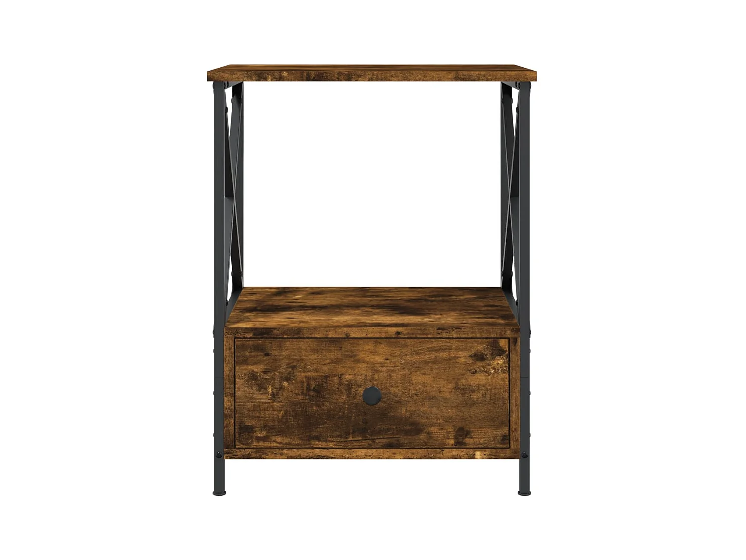 Nachtkastje van gerookt eikenhout 50x41x65 cm bewerkt hout