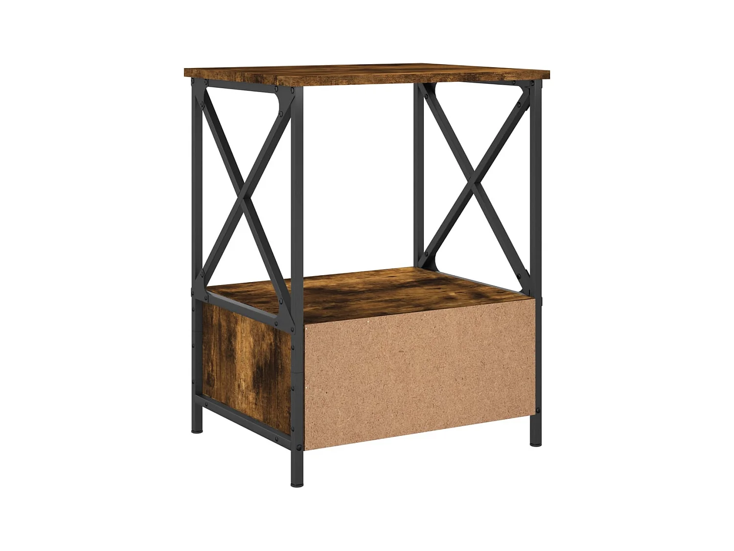 Nachtkastje van gerookt eikenhout 50x41x65 cm bewerkt hout