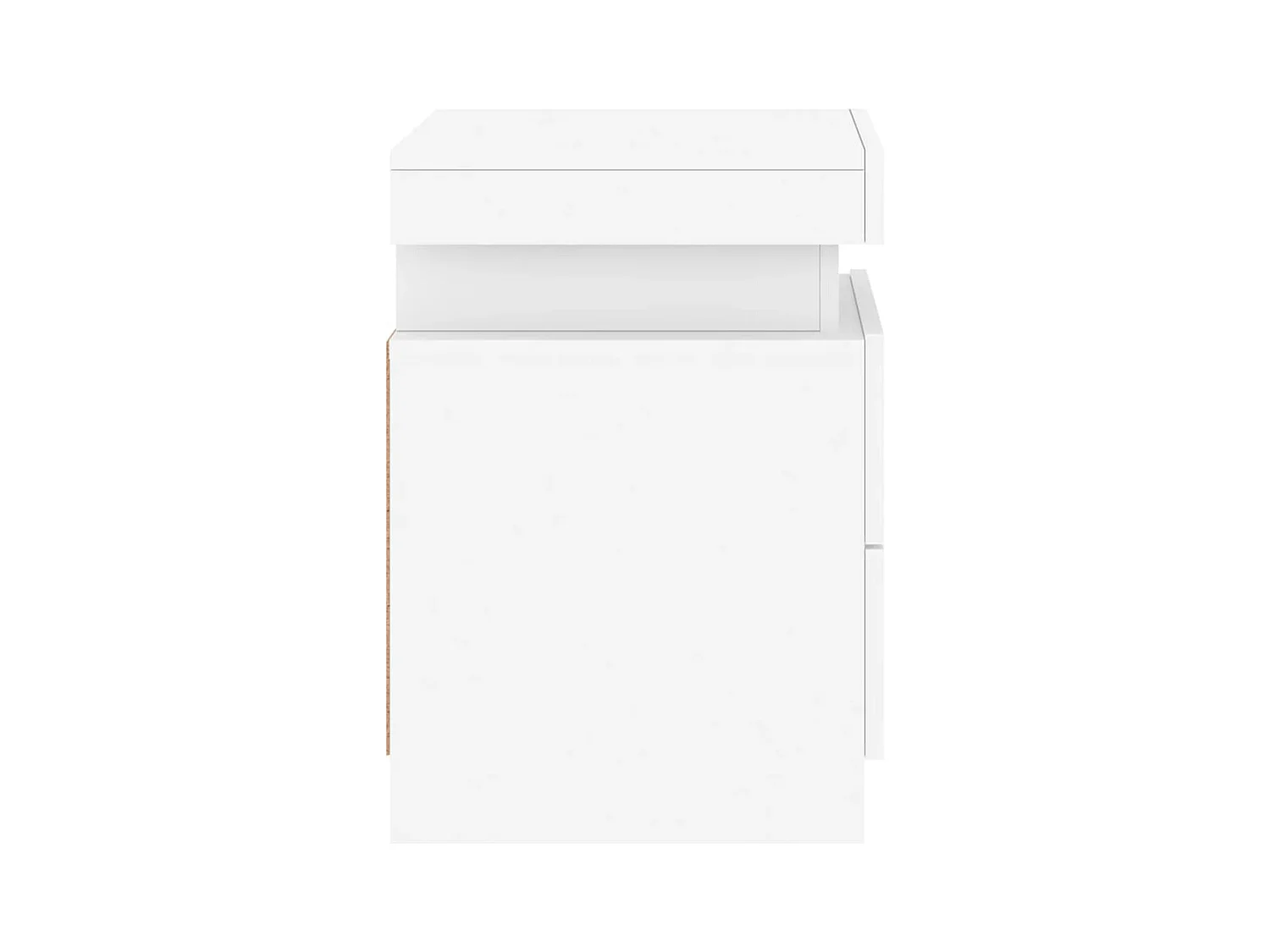 Tables de chevet avec lumières LED 2 pcs blanc 35x39x55 cm