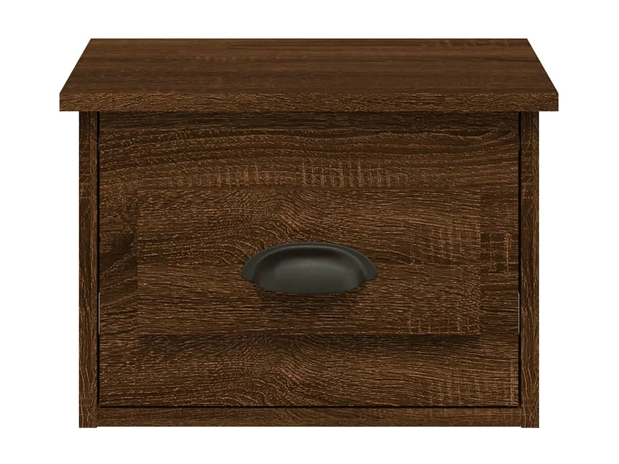 Wandnachtkastjes 2 stuks Bruin eiken 41,5x36x28 cm