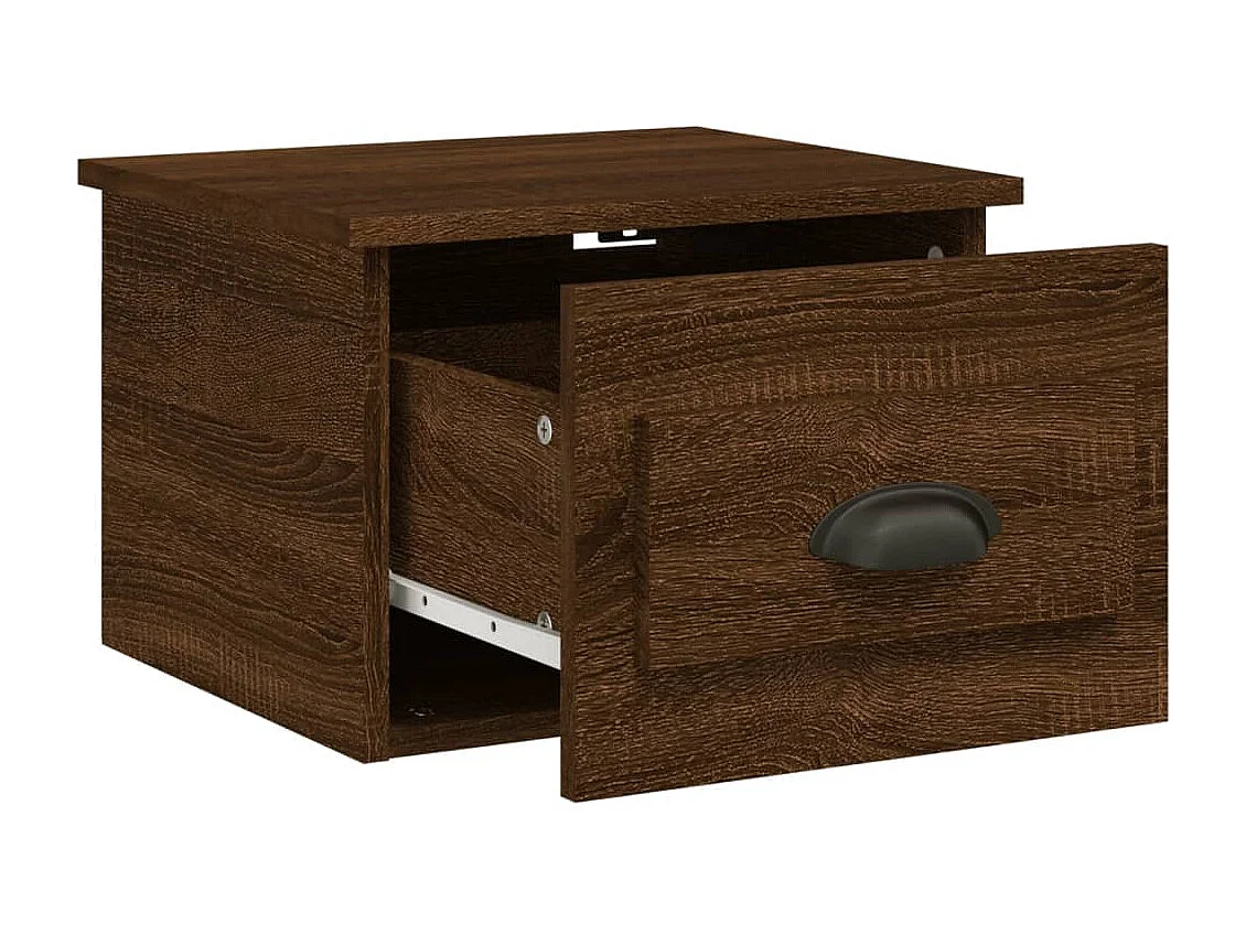 Comodini da parete 2 pz Rovere marrone 41,5x36x28 cm