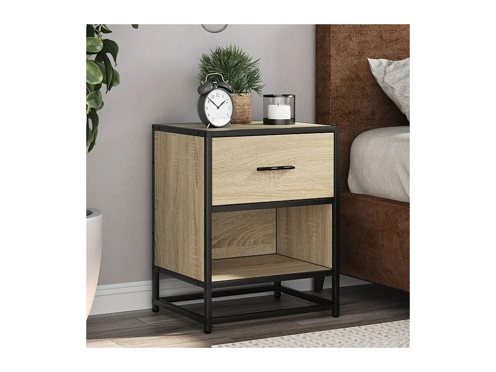 Table de chevet chêne sonoma 40x31x50 cm bois d’ingénierie