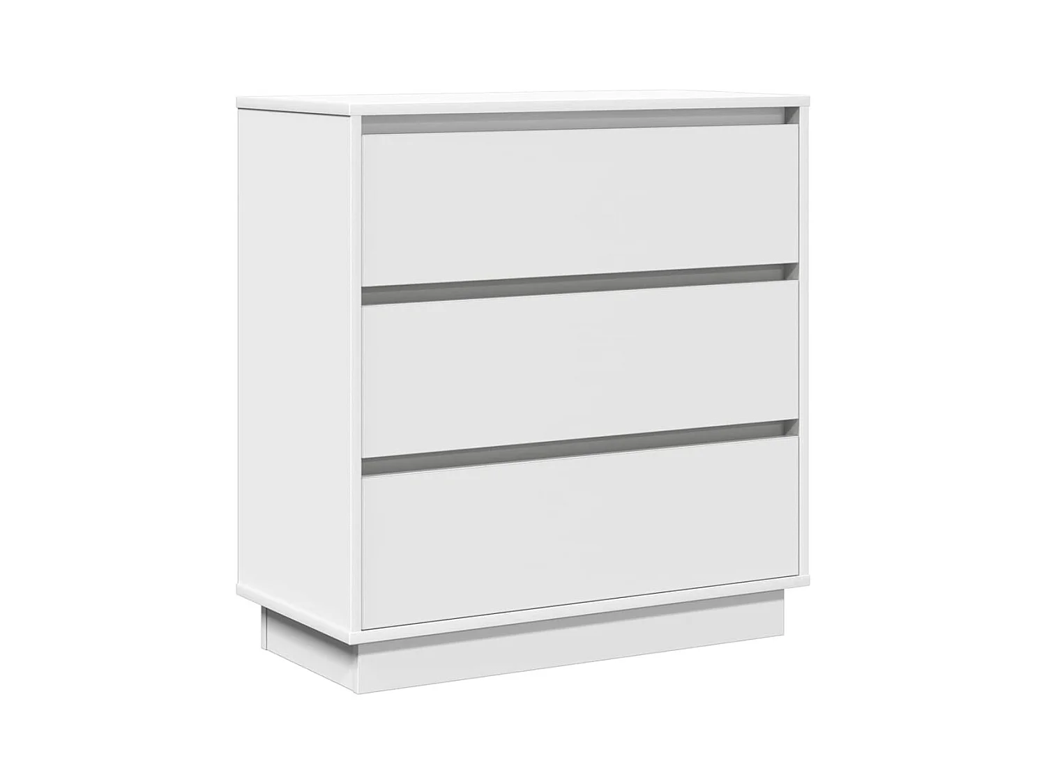 Table de chevet avec LED Blanc 71x34,5x75 cm en bois d'ingénierie