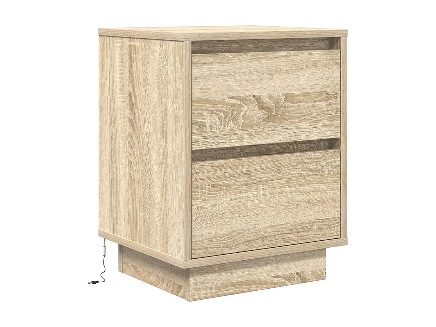 Nachtkastjes met LED-verlichting 2 stuks Sonoma eiken 38x34x50cm