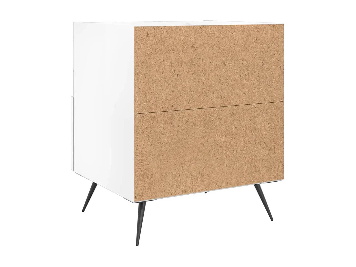 Comodini 2 pz bianco lucido 40x35x47,5 cm