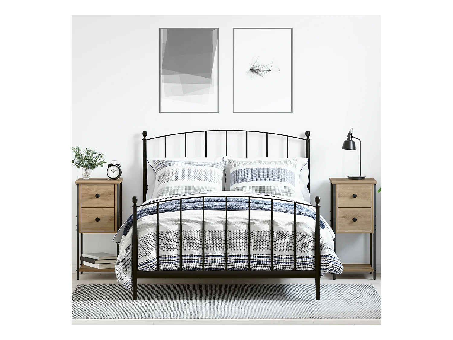 Cabinet de chevet 2 pcs chêne artisanal 32 x 42 x 70 cm