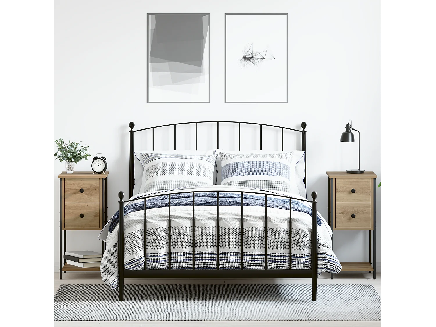 Cabinet de chevet 2 pcs chêne artisanal 32 x 42 x 70 cm