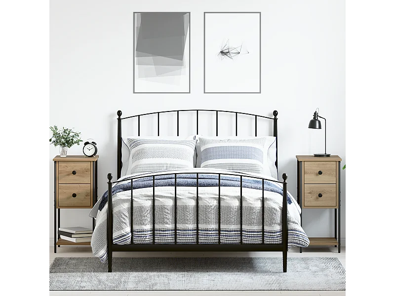 Cabinet de chevet 2 pcs chêne artisanal 32 x 42 x 70 cm