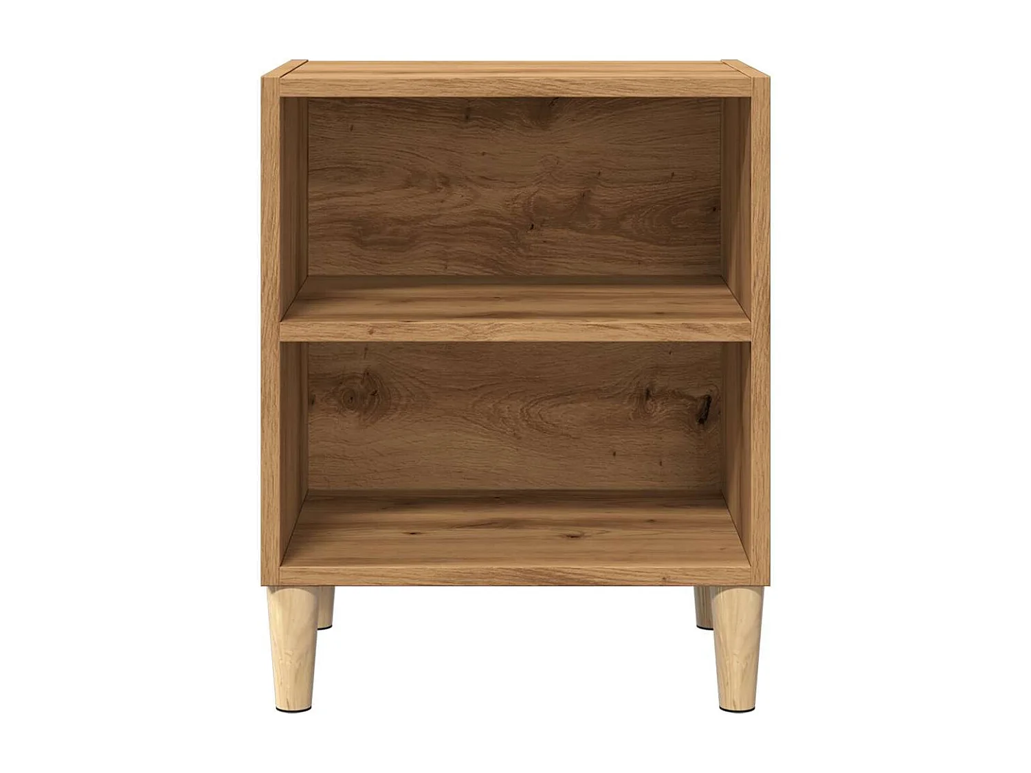 Table de chevet chêne artisanal 40x30x50 cm bois d'ingénierie