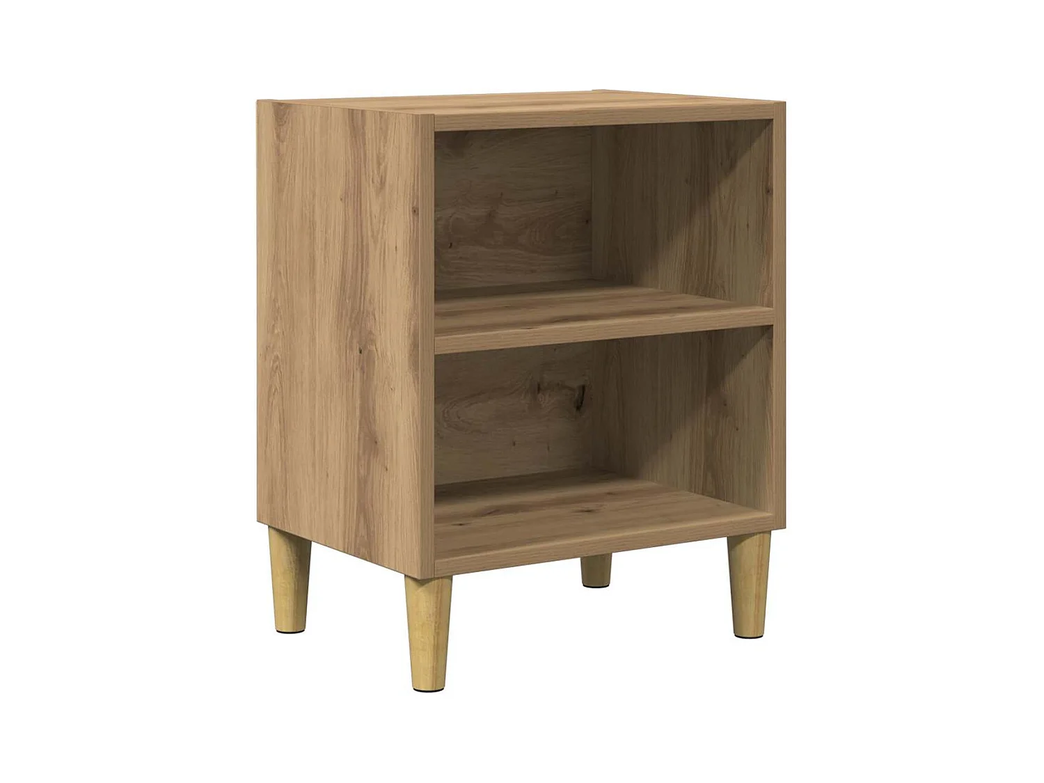 Table de chevet chêne artisanal 40x30x50 cm bois d'ingénierie