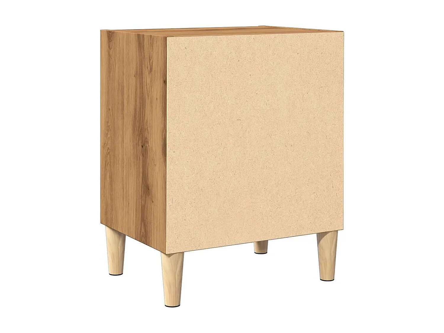 Table de chevet chêne artisanal 40x30x50 cm bois d'ingénierie