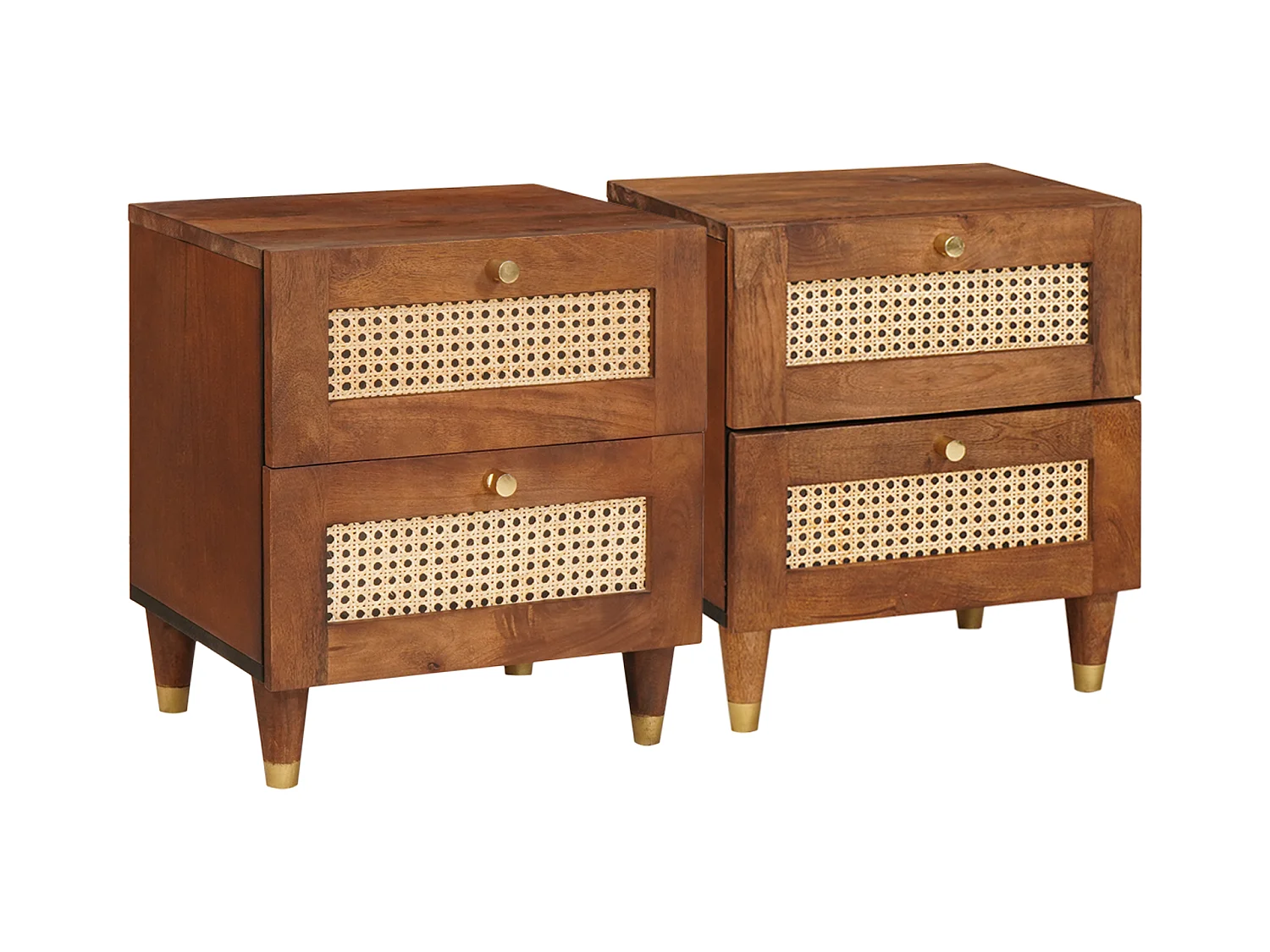 Tables de chevet avec tiroir 2 pcs 40 x 33.5 x 46 cm