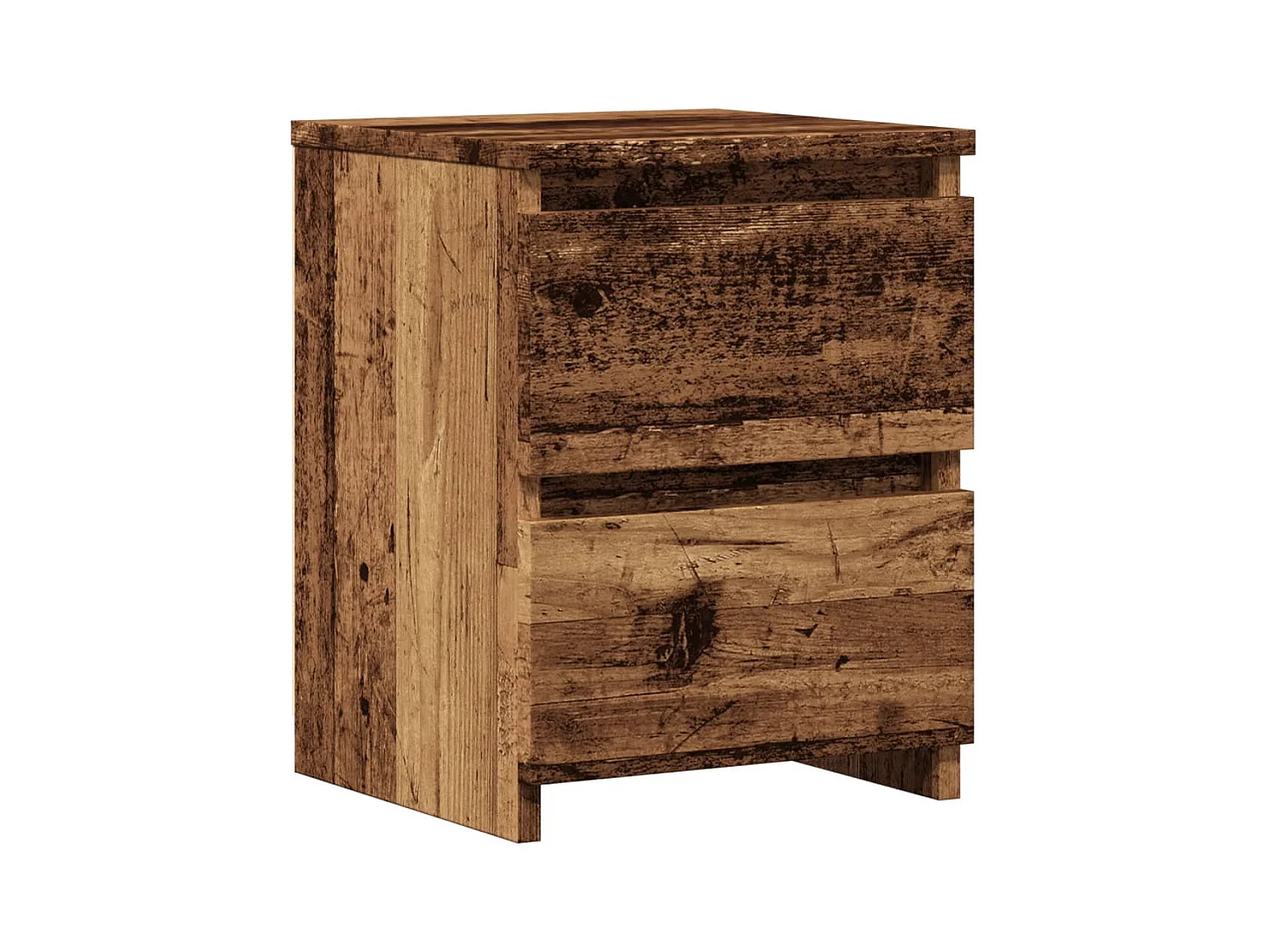 Tables de chevet 2 pcs vieux bois 30x30x40 cm bois d'ingénierie