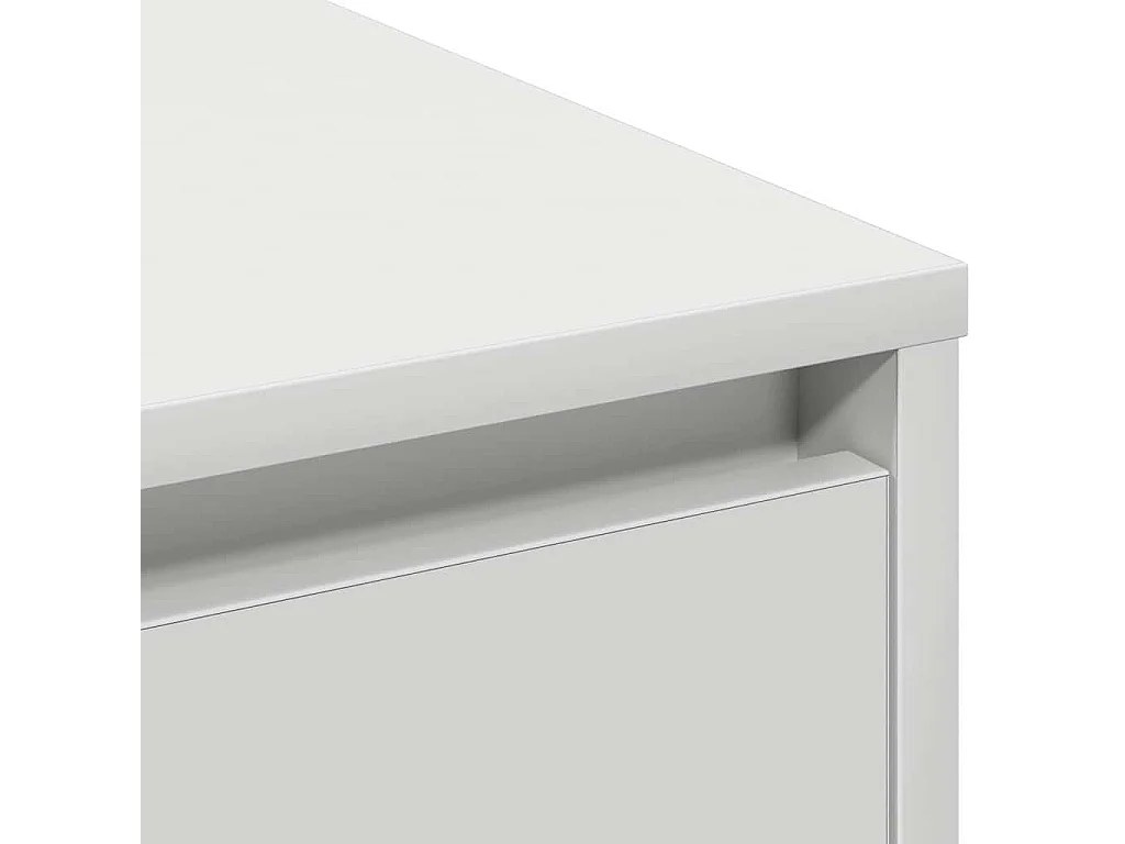 Buffet avec LED Blanc 90x32x75 cm Bois d'ingénierie