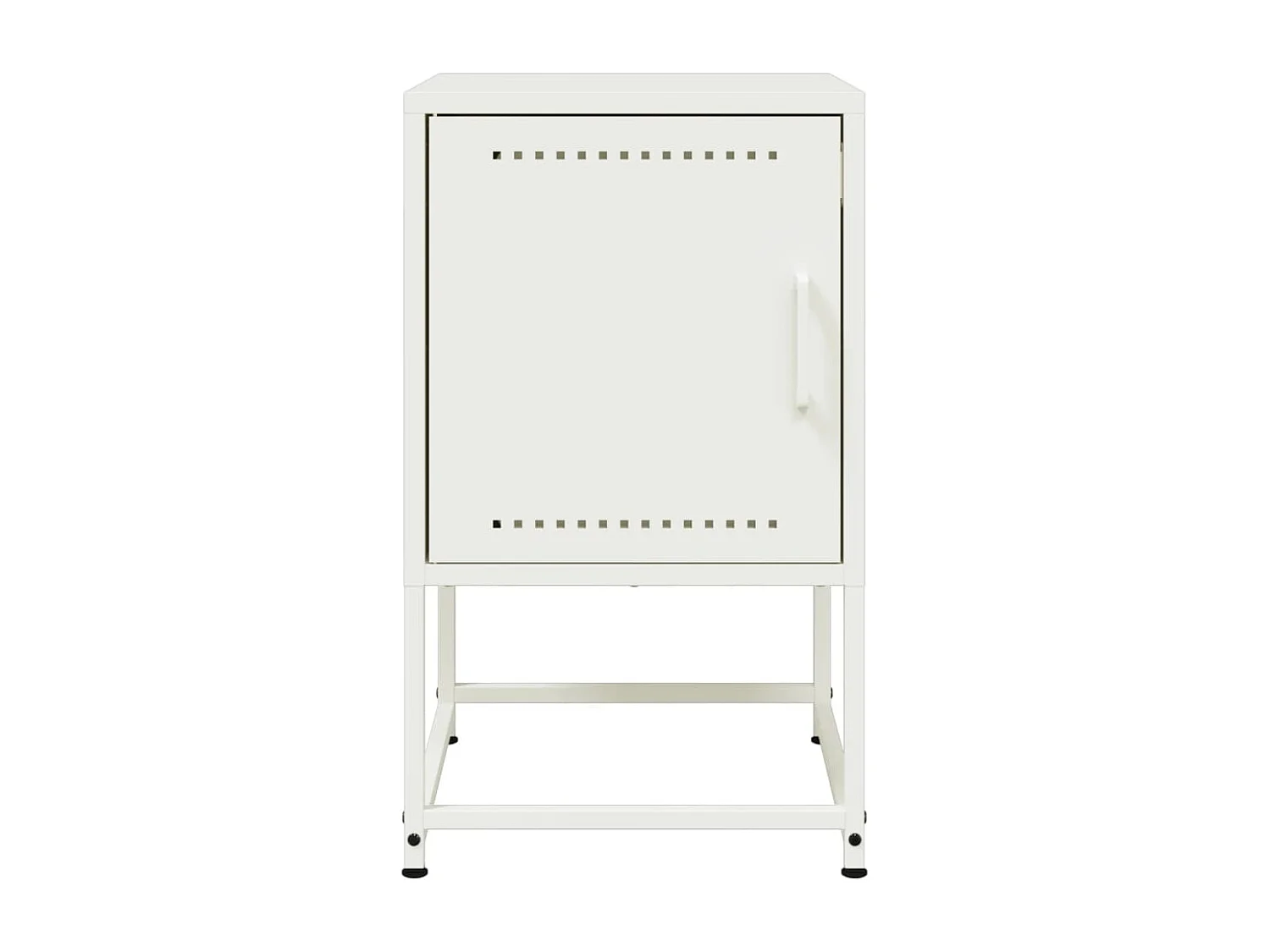 Table de chevet blanc 36x39x60,5 cm acier