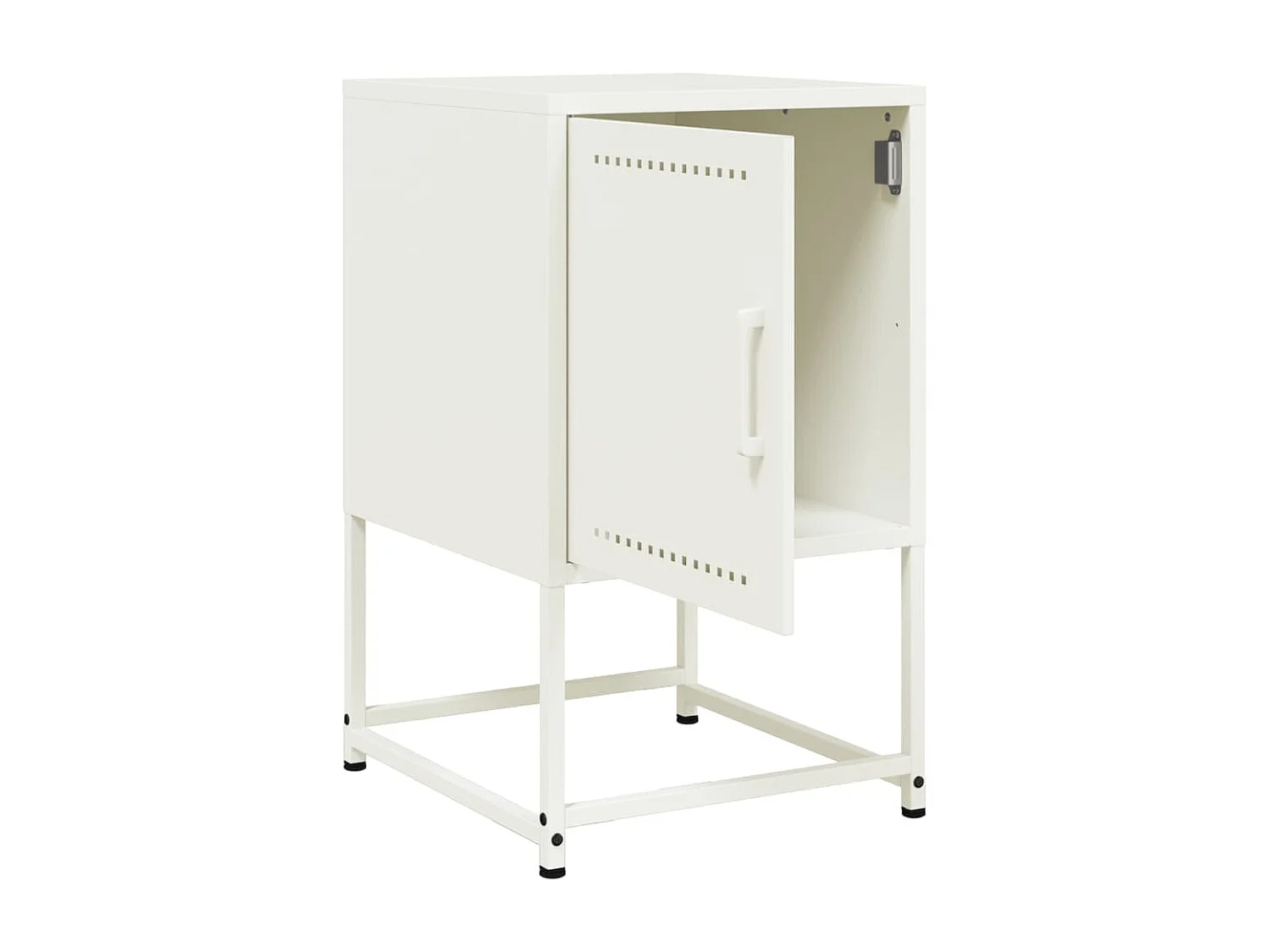 Table de chevet blanc 36x39x60,5 cm acier