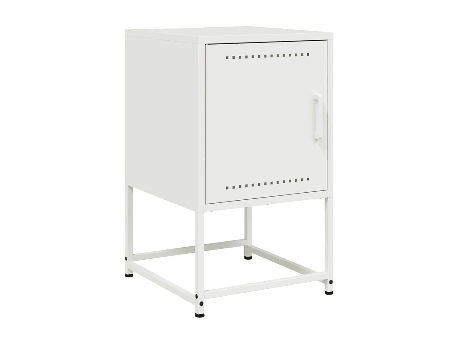 Table de chevet blanc 36x39x60,5 cm acier