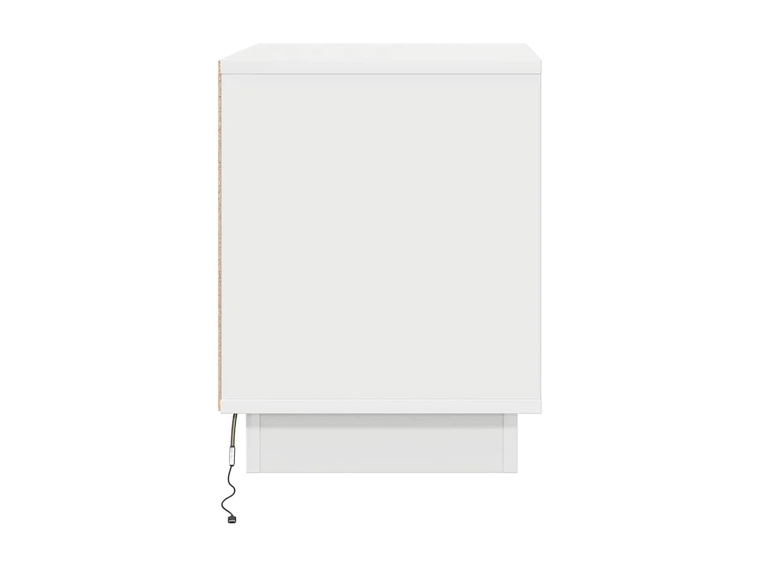 Tables de chevet avec lumières LED 2 pcs Blanc 44x34,5x45 cm