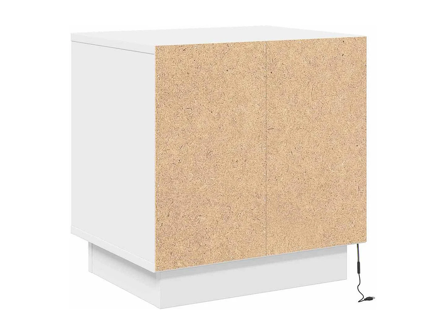 Tables de chevet avec lumières LED 2 pcs Blanc 44x34,5x45 cm