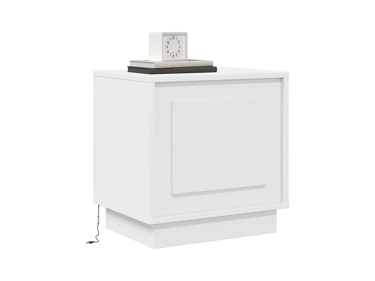 Nachtkastjes met LED-verlichting 2 stuks Wit 44x34,5x45 cm