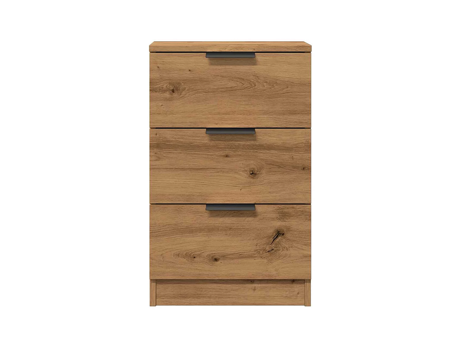 Table de chevet chêne artisanal 40x36x65 cm bois d'ingénierie