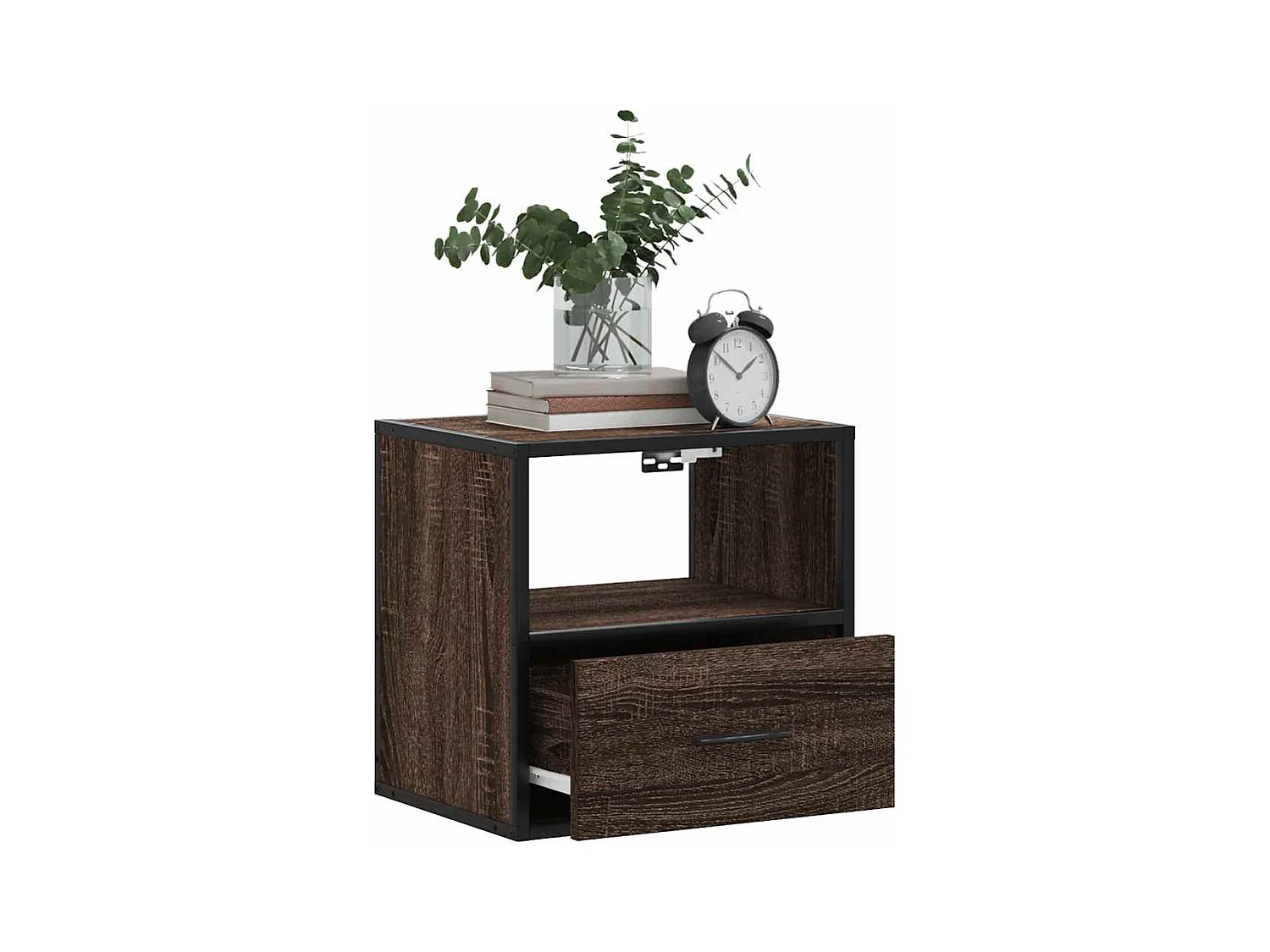 Comodini da parete 2 pezzi rovere marrone 40x31x39,5 cm