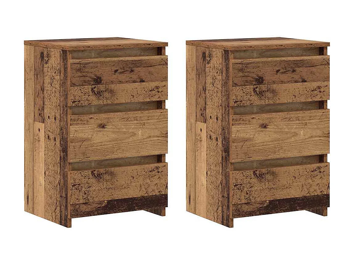 Mesitas de noche 2 piezas madera vieja 40x35x62,5 cm madera de ingeniería