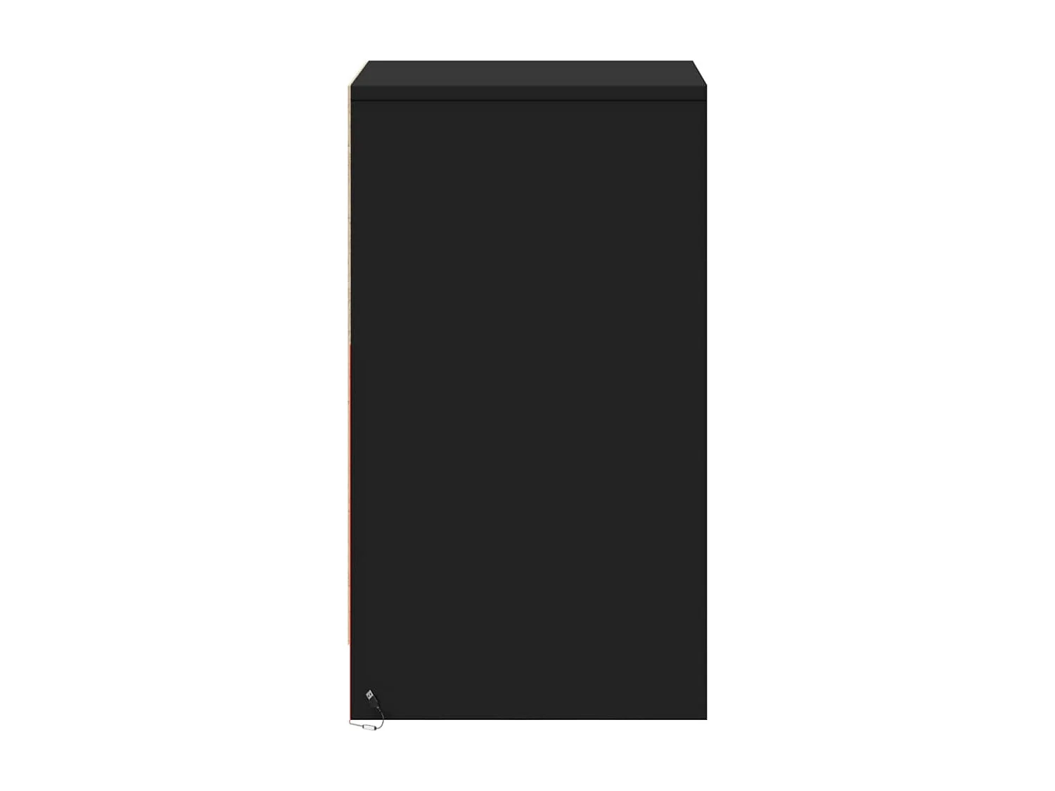 Armoire de chevet avec lumières LED noir bois d'ingénierie