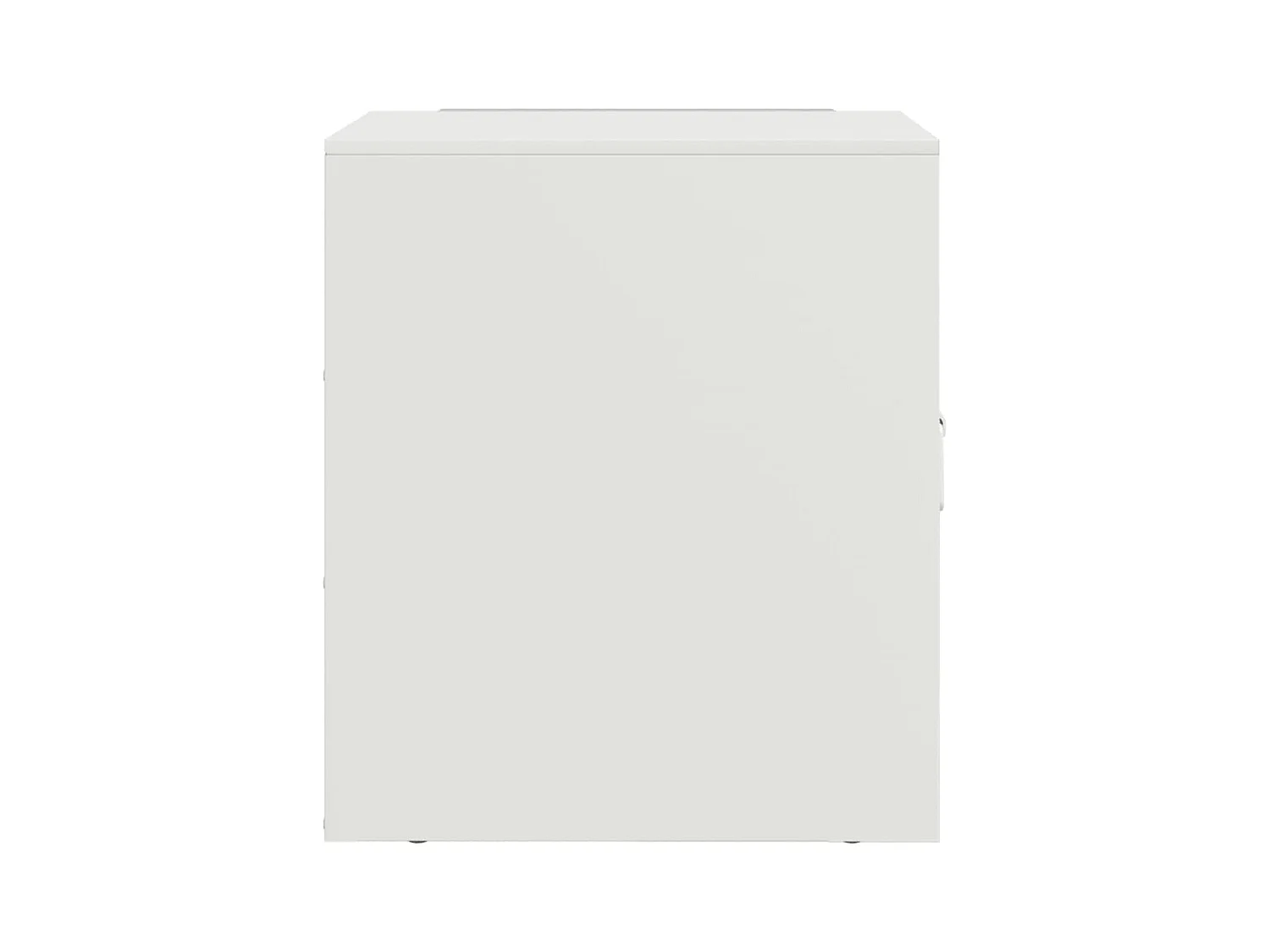 Tables de chevet 2 pcs blanc 34,5x39x44 cm acier