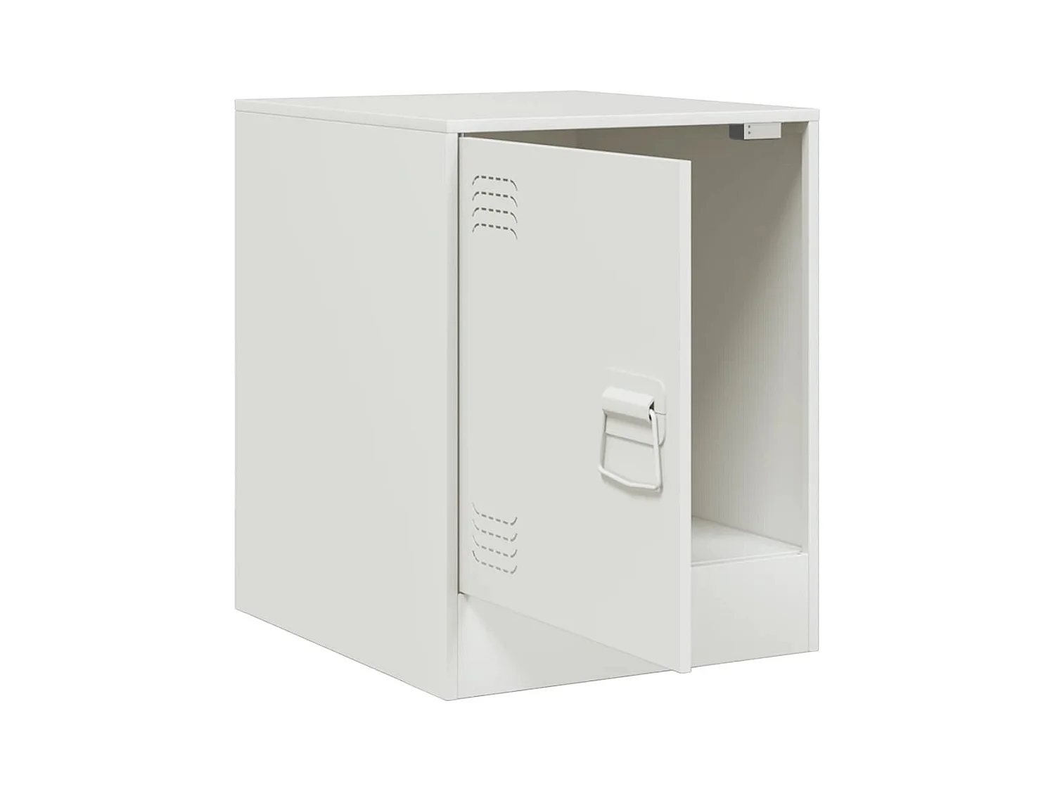 Tables de chevet 2 pcs blanc 34,5x39x44 cm acier