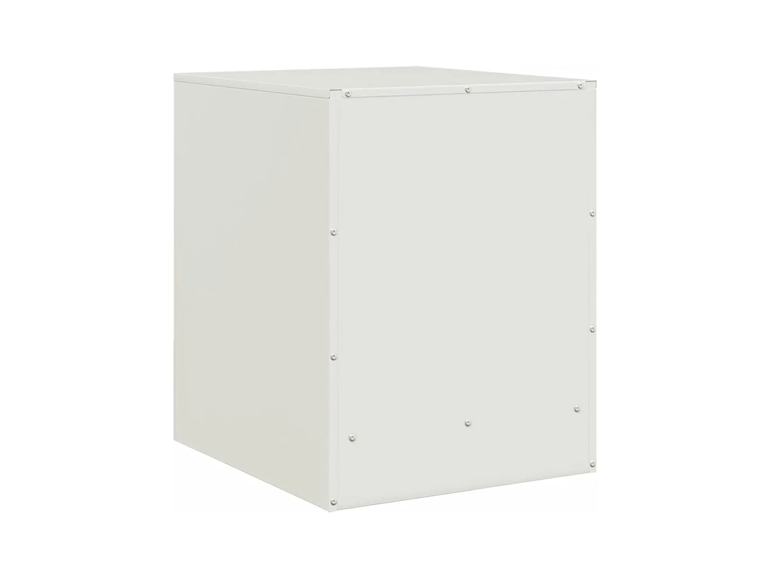 Tables de chevet 2 pcs blanc 34,5x39x44 cm acier