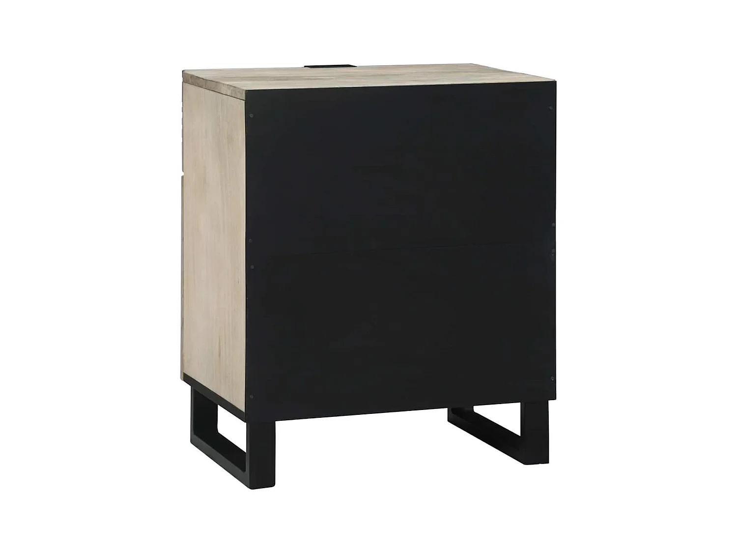 Tables de chevet avec tiroir Blanc et Noir 50 x 33 x 60 cm