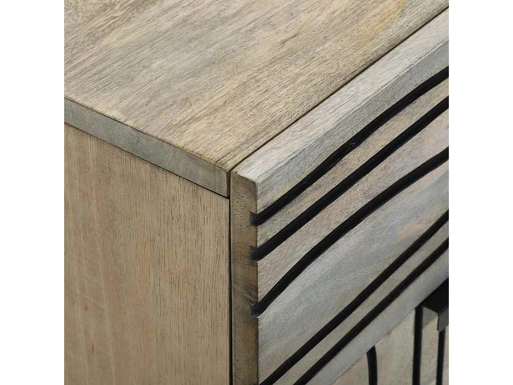 Tables de chevet avec tiroir Blanc et Noir 50 x 33 x 60 cm