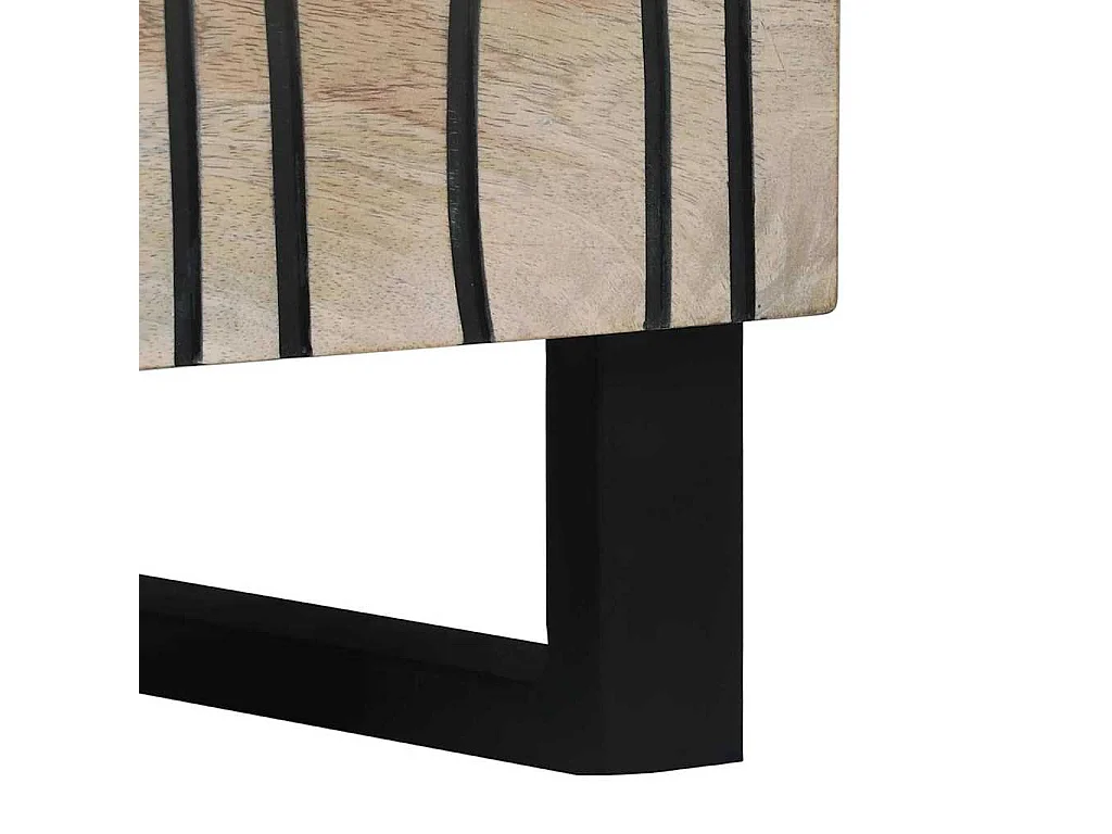 Tables de chevet avec tiroir Blanc et Noir 50 x 33 x 60 cm