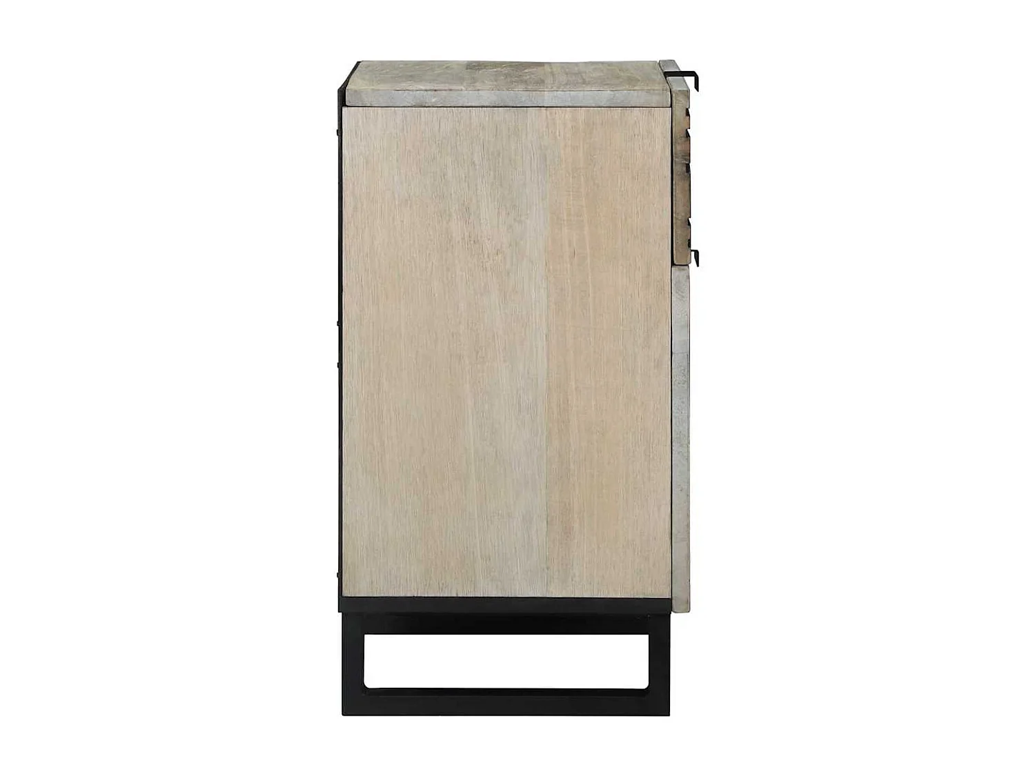 Tables de chevet avec tiroir Blanc et Noir 50 x 33 x 60 cm