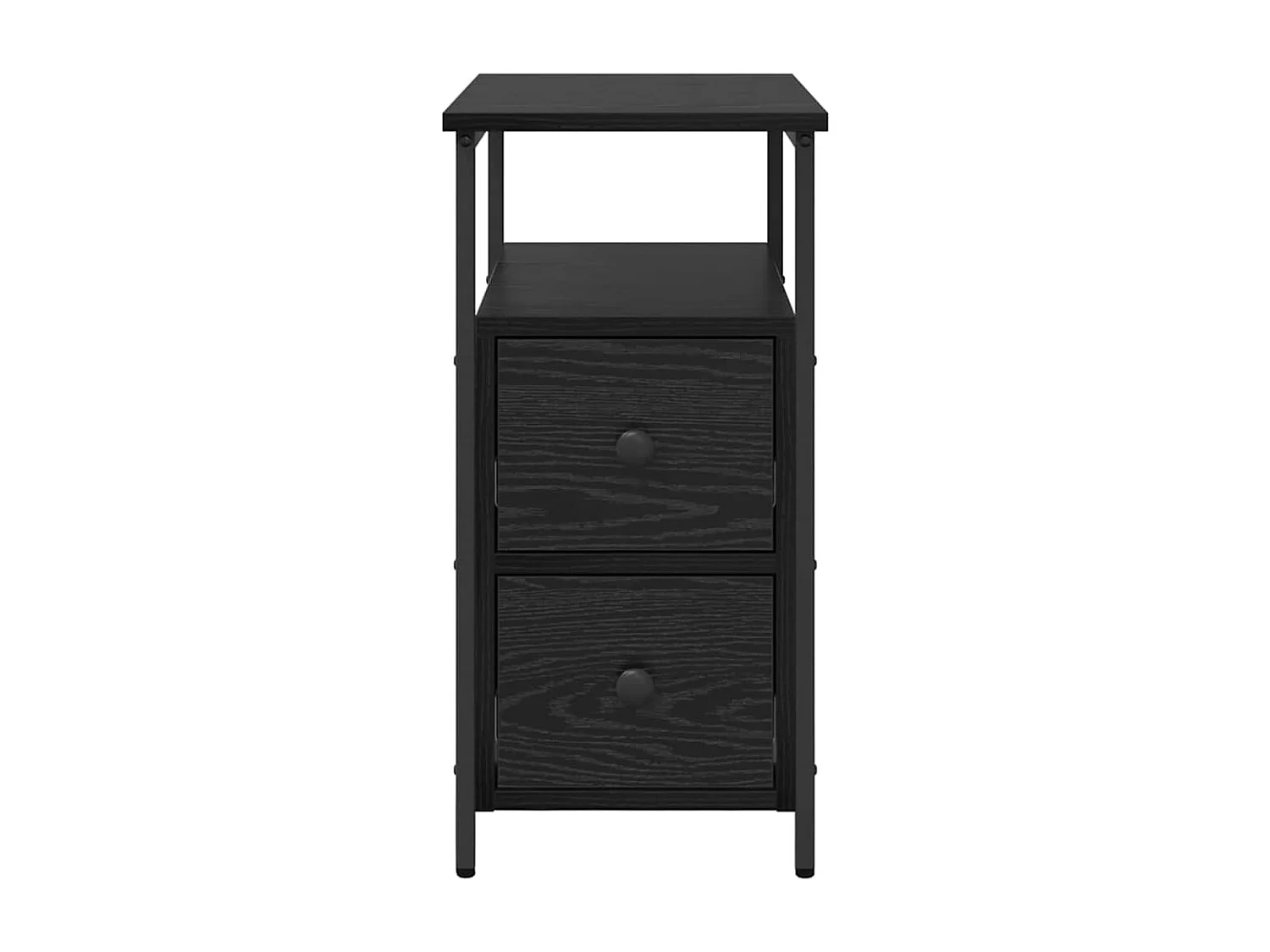 Cabinet de chevet avec tiroir 2 pcs Chêne noir 30 x 60 x 60 cm