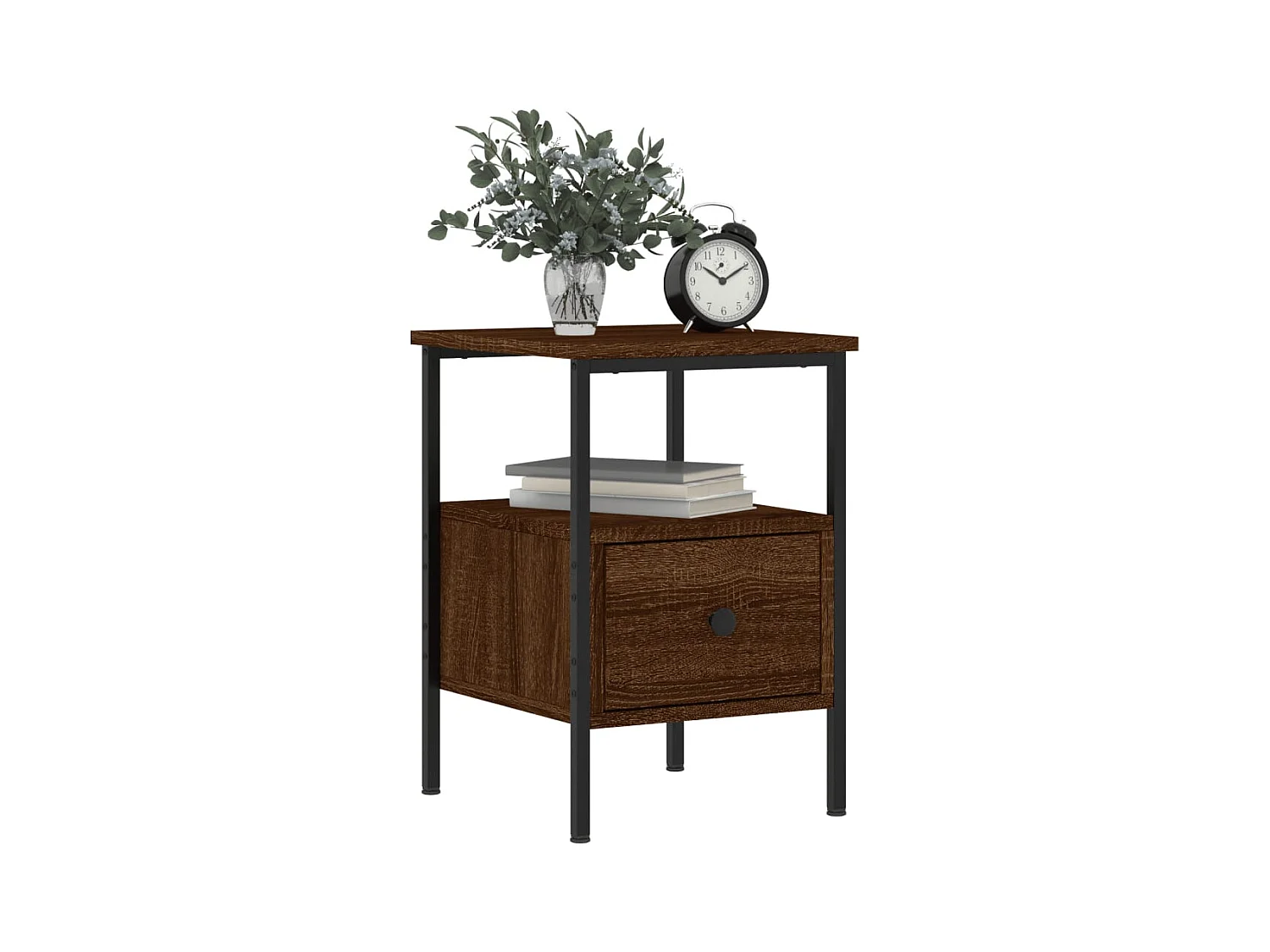 Comodini 2 pezzi rovere marrone 34x36x50 cm legno ingegnerizzato