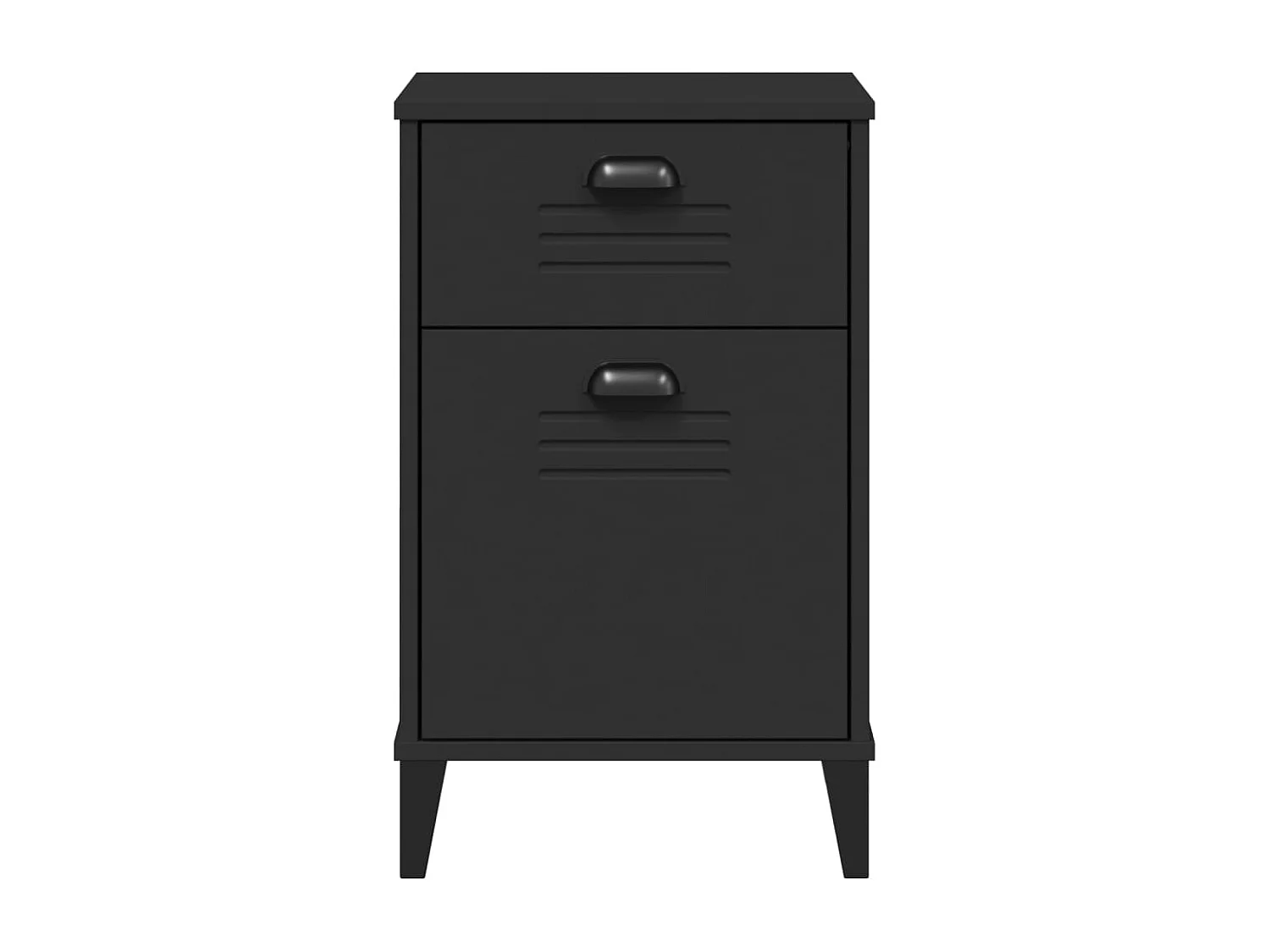 Comodino in legno ingegnerizzato nero VIKEN