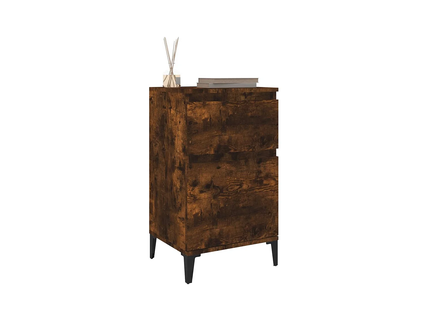 Tables de chevet 2 pcs chêne fumé 40x35x70 cm