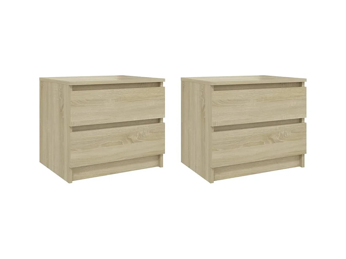 Nachtkastjes 2 stuks Sonoma eiken 50x39x43,5 cm Spaanplaat